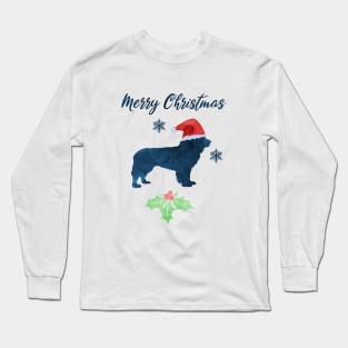 Santa Newfoundland Dog - Christmas Newfie Long Sleeve T-Shirt